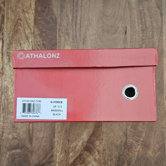 Athalonz G-Force Baseball Cleats Mens Black 12 Shoes With Metal Cleats NIB - Picture 11 of 11